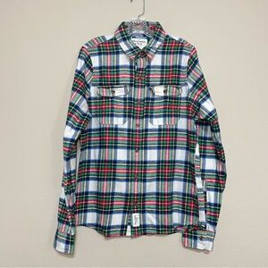 Abercrombie & Fitch Muscle Plaid Flannel Shirt Mens Large Long‎ Sleeve Shacket